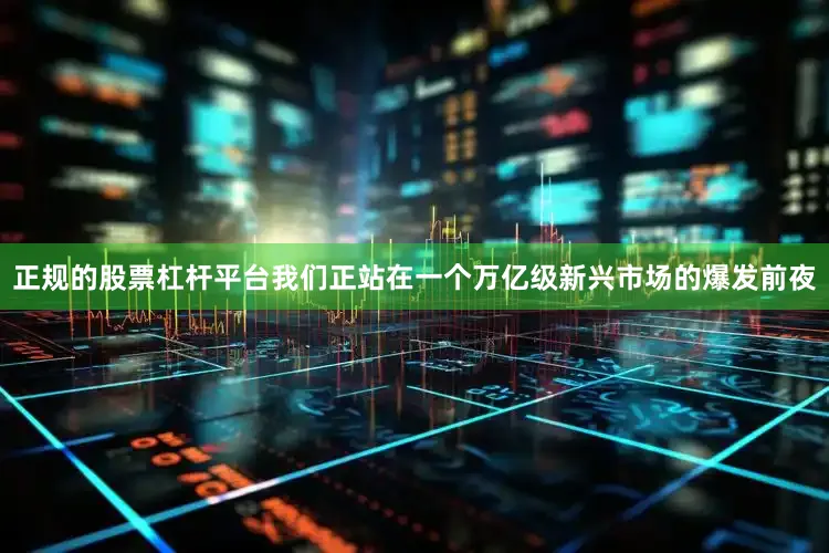 正规的股票杠杆平台我们正站在一个万亿级新兴市场的爆发前夜
